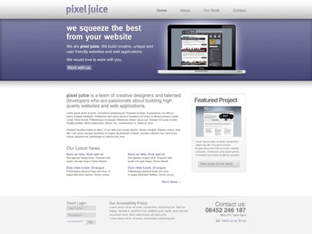 Макет страницы для web–сайта